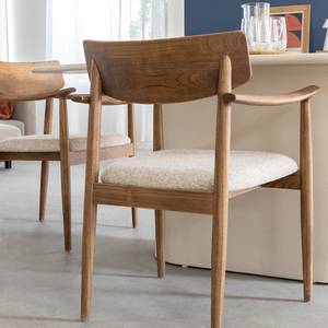 Chaise en bois d'orme et tissu Calyra