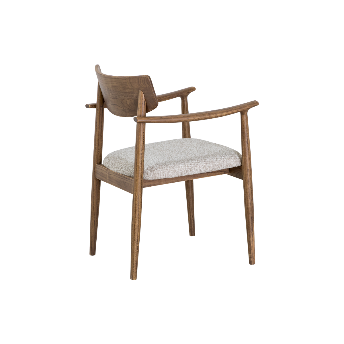 Chaise en bois d'orme et tissu Calyra