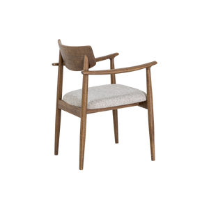 Chaise en bois d'orme et tissu Calyra