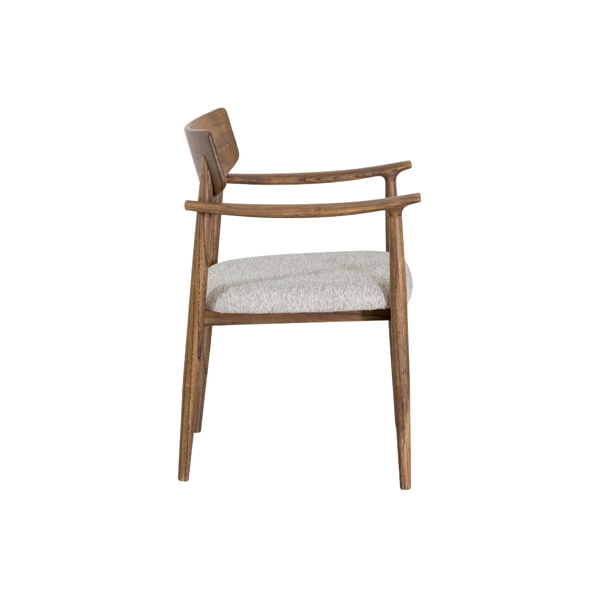 Chaise en bois d'orme et tissu Calyra