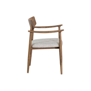 Chaise en bois d'orme et tissu Calyra