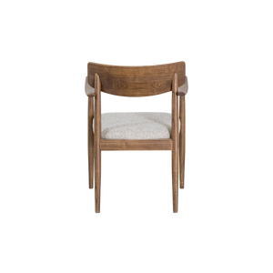 Chaise en bois d'orme et tissu Calyra