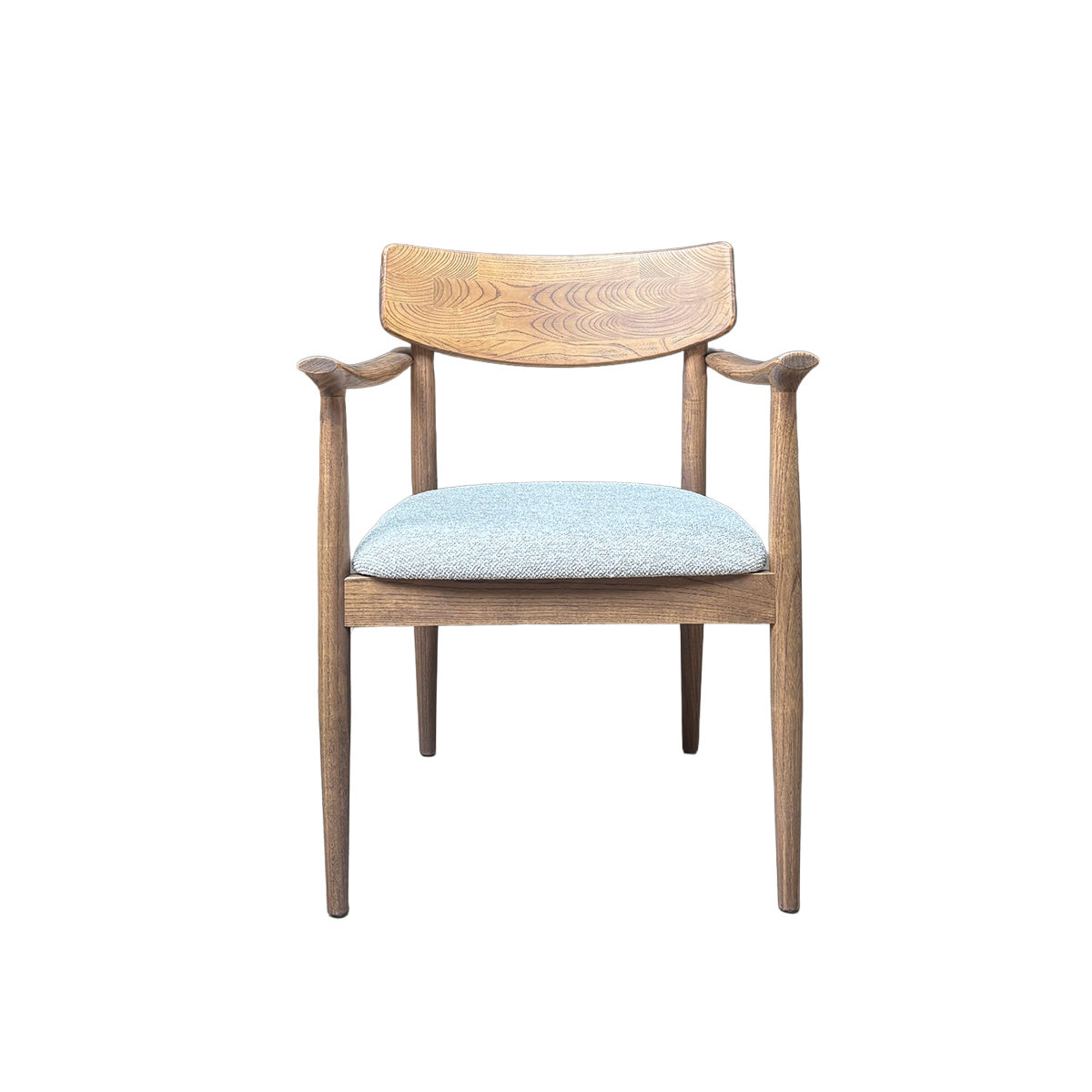 Chaise en bois d'orme et tissu Calyra