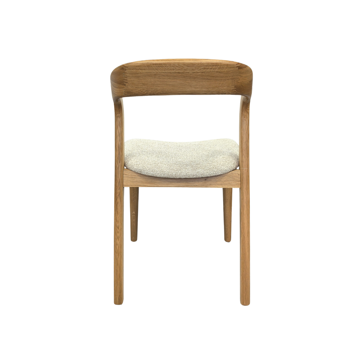 Chaise en bois de chêne et tissu Teddy (lot de 2)