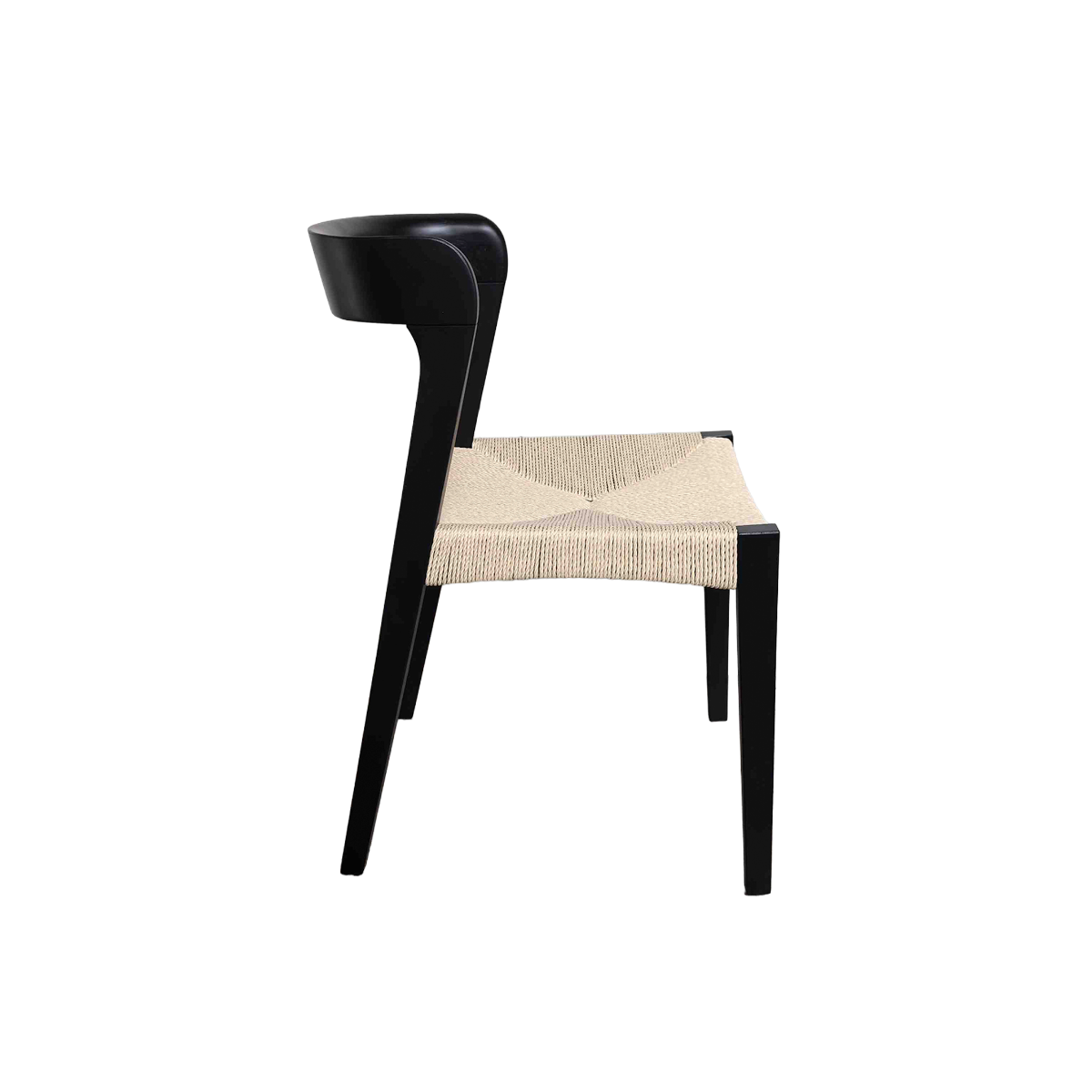Chaise en bois de chêne noir et en corde Auren (lot de 2)
