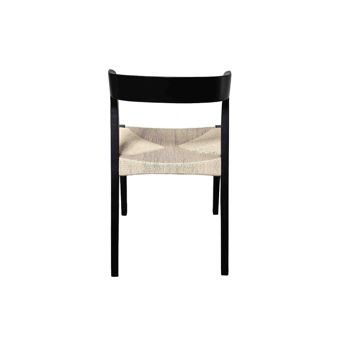 Chaise en bois de chêne noir et en corde Auren (lot de 2)
