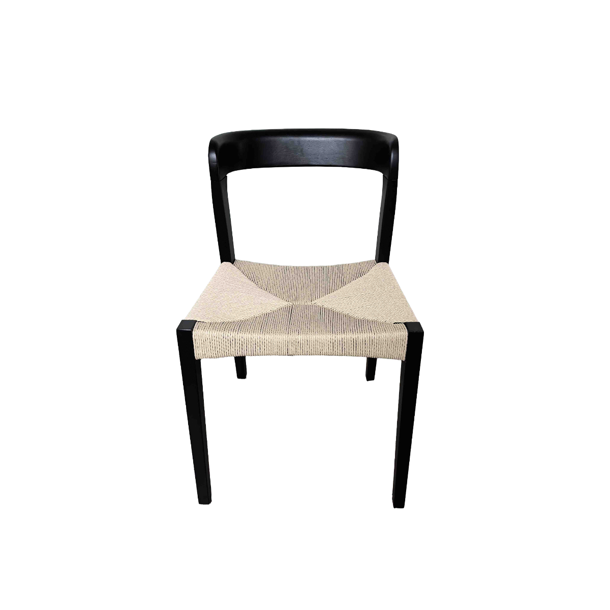 Chaise en bois de chêne noir et en corde Auren (lot de 2)