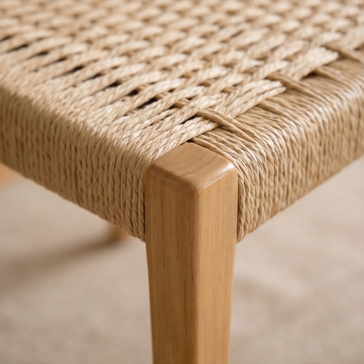Chaise en bois de chêne et en corde Auralia (lot de 2)