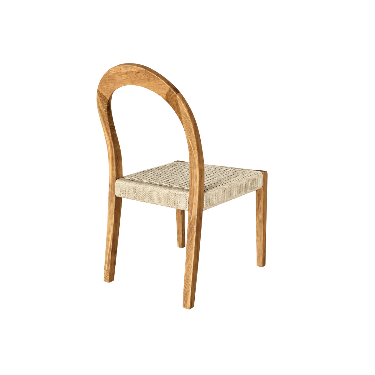 Chaise en bois de chêne et en corde Auralia (lot de 2)