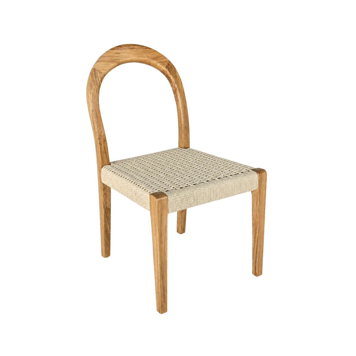 Chaise en bois de chêne et en corde Auralia (lot de 2)