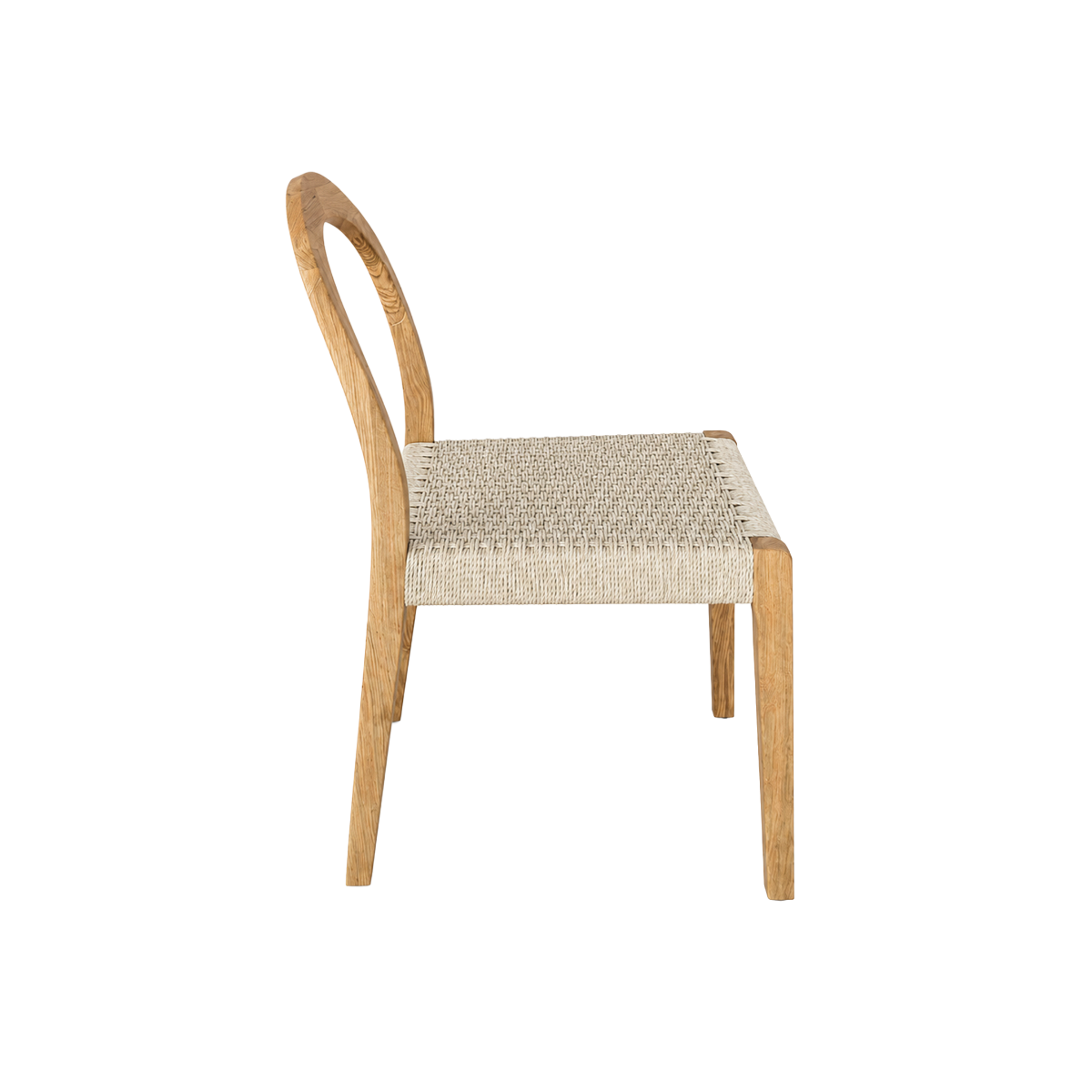 Chaise en bois de chêne et en corde Auralia (lot de 2)