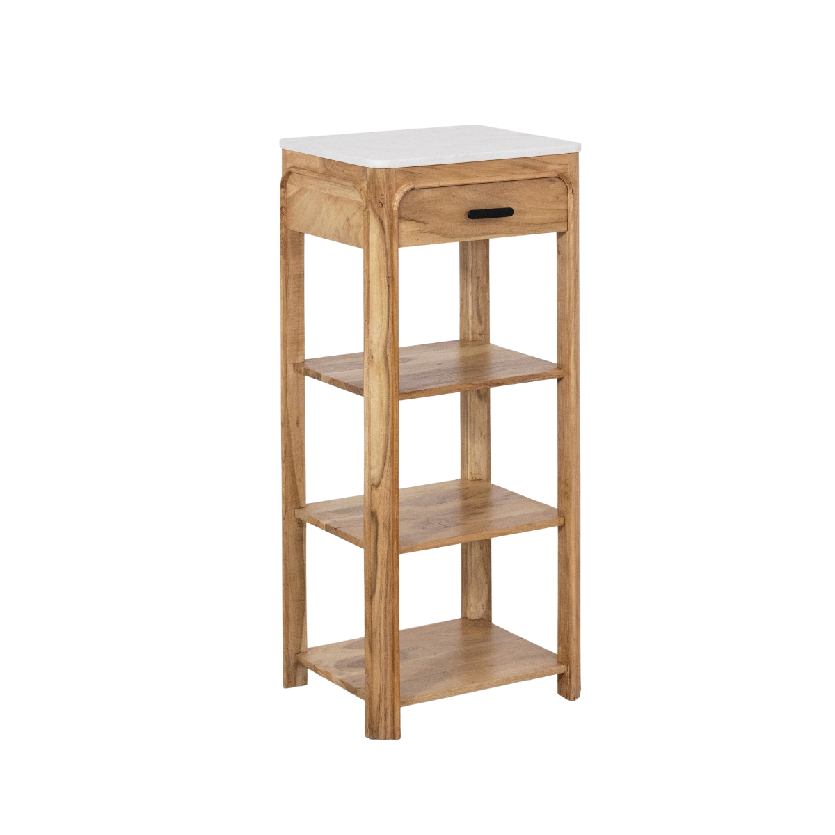 Console avec tiroir en bois d'acacia et marbre Emyr