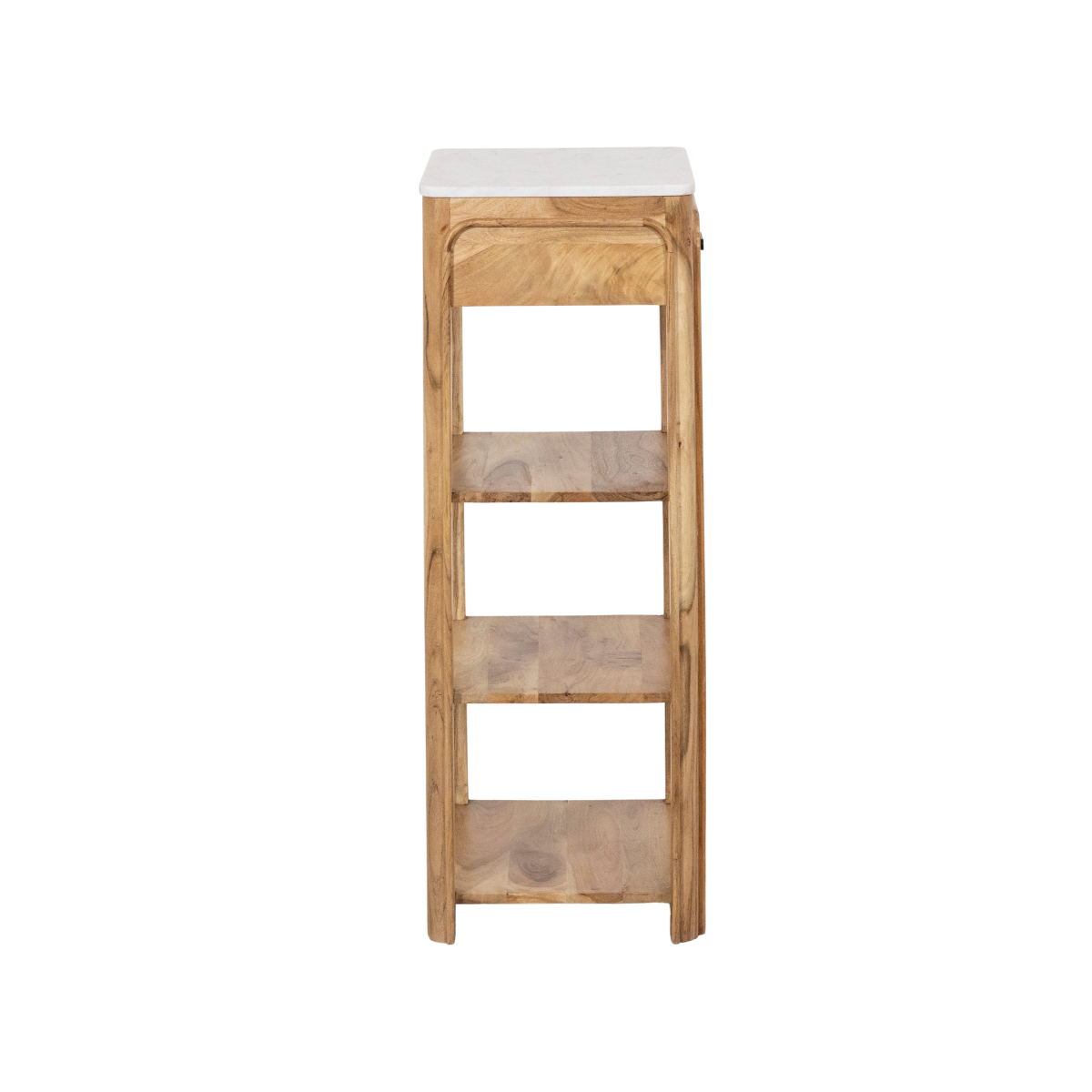 Console avec tiroir en bois d'acacia et marbre Emyr