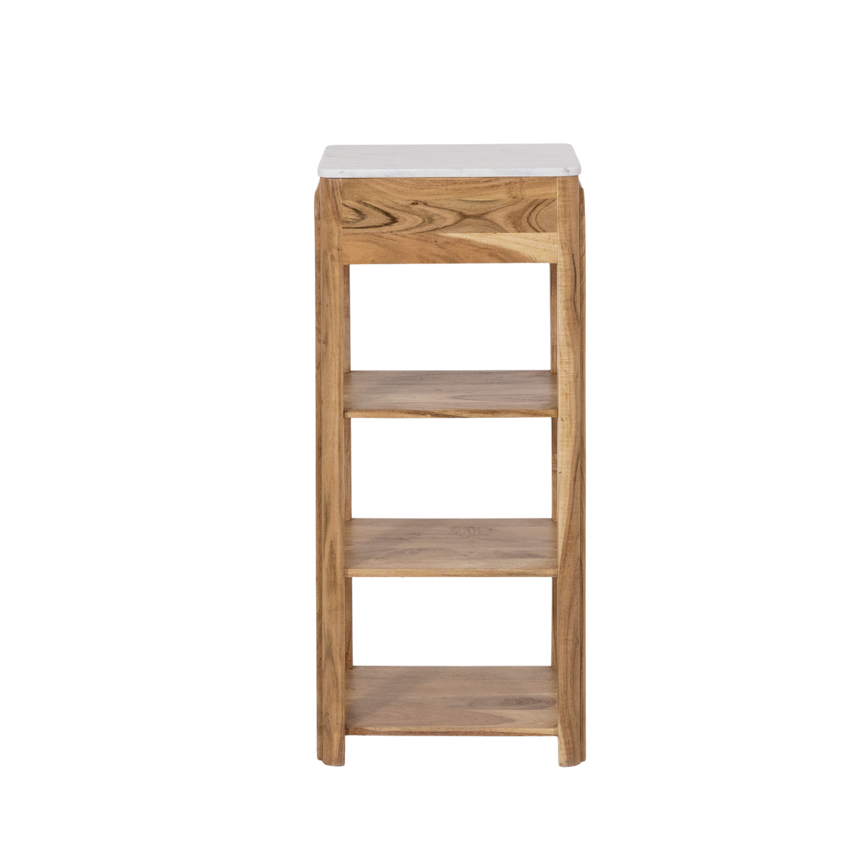 Console avec tiroir en bois d'acacia et marbre Emyr