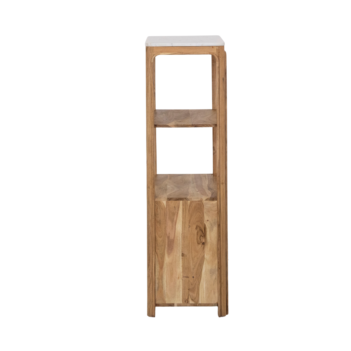 Colonne en bois d'acacia et marbre Emyr