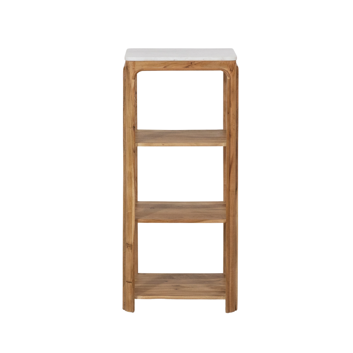 Etagère carrée en bois d'acacia et marbre Emyr