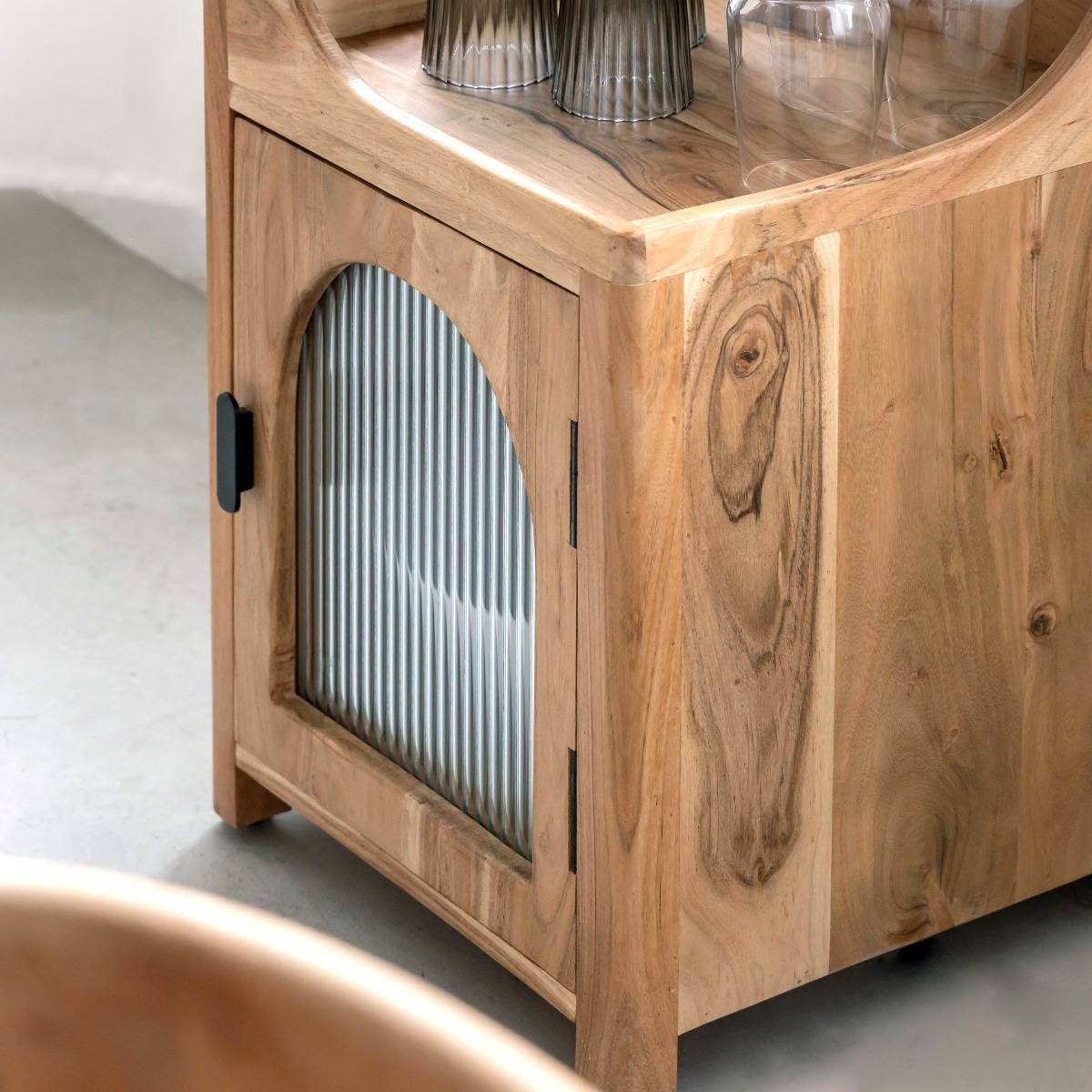 Petite étagère en bois d'acacia Emyr