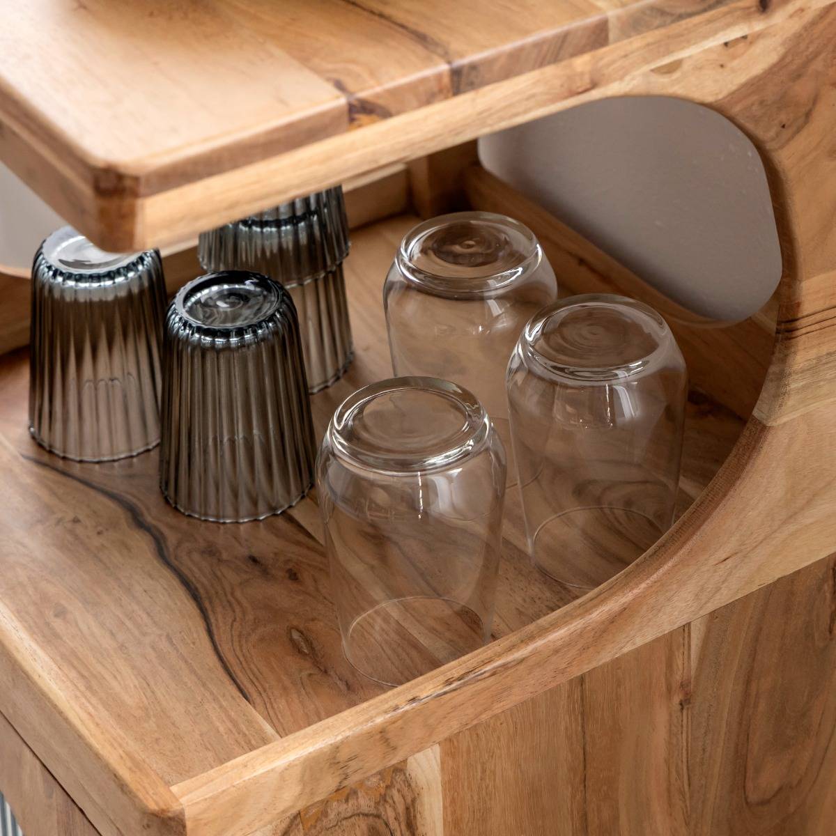 Petite étagère en bois d'acacia Emyr