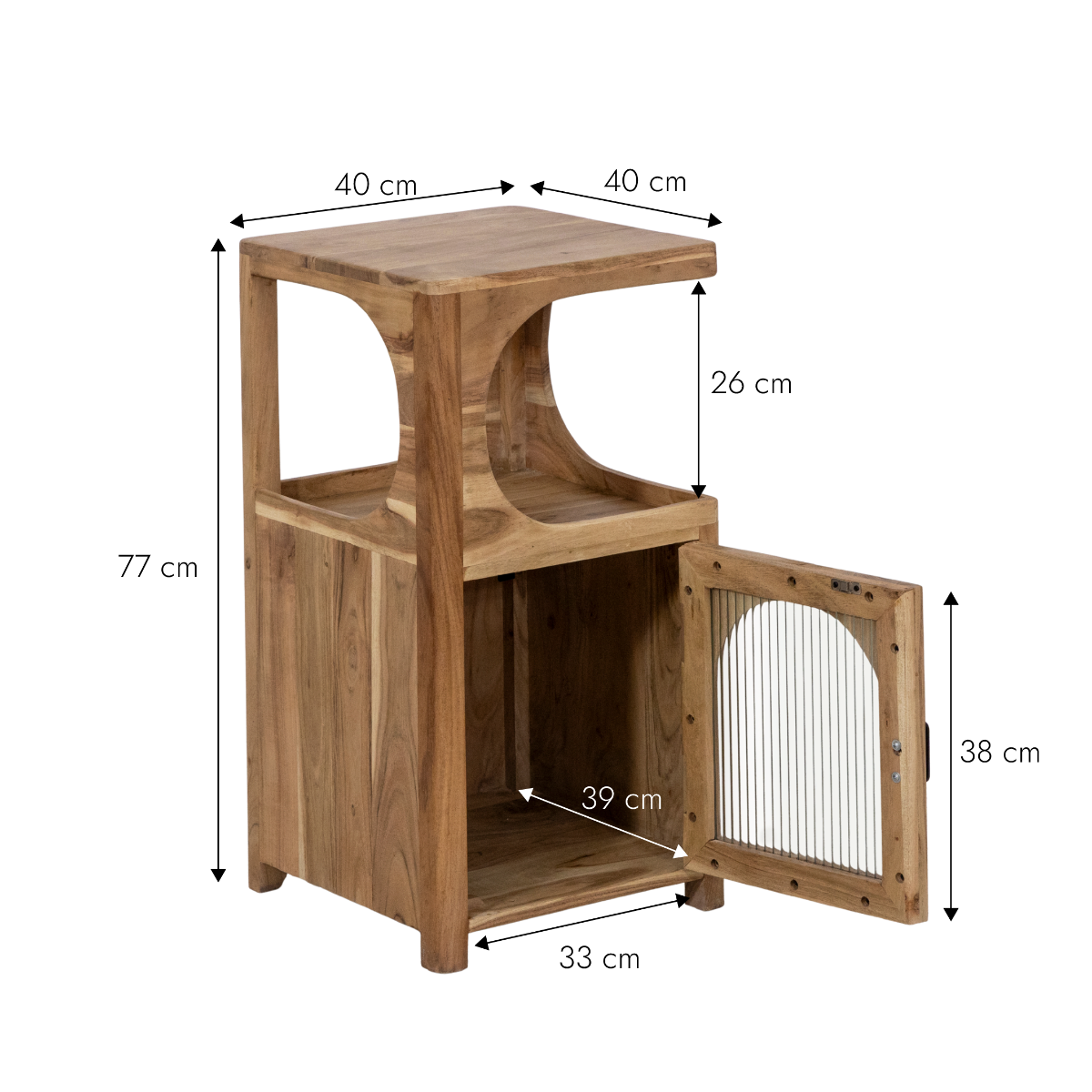 Petite étagère en bois d'acacia Emyr