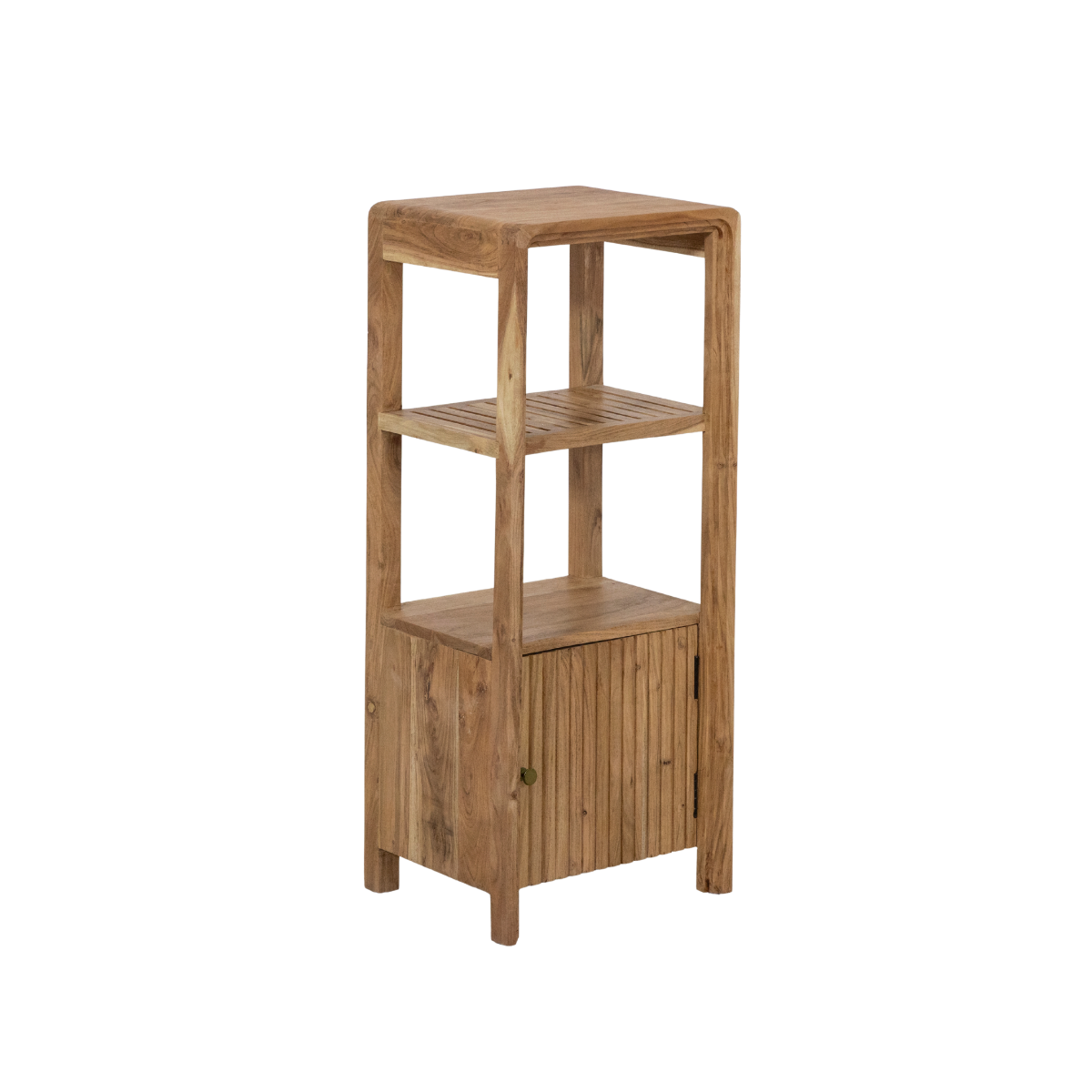 Colonne 1 étagère en bois d'acacia et métal Emyr