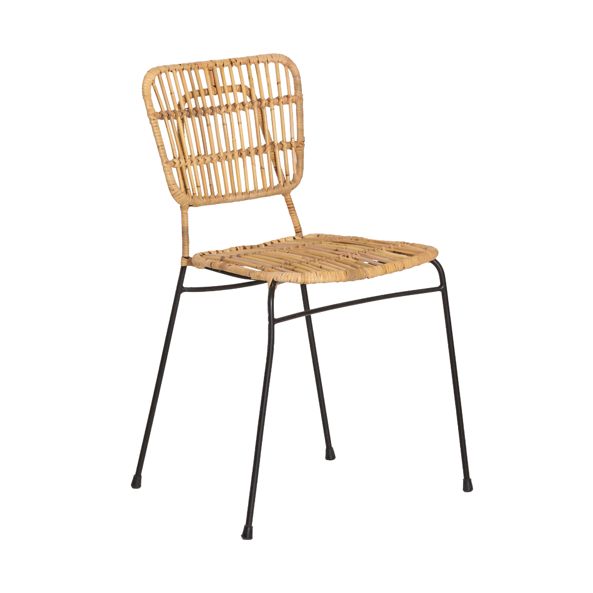 Chaise en rotin et en métal Sélina (lot de 2)