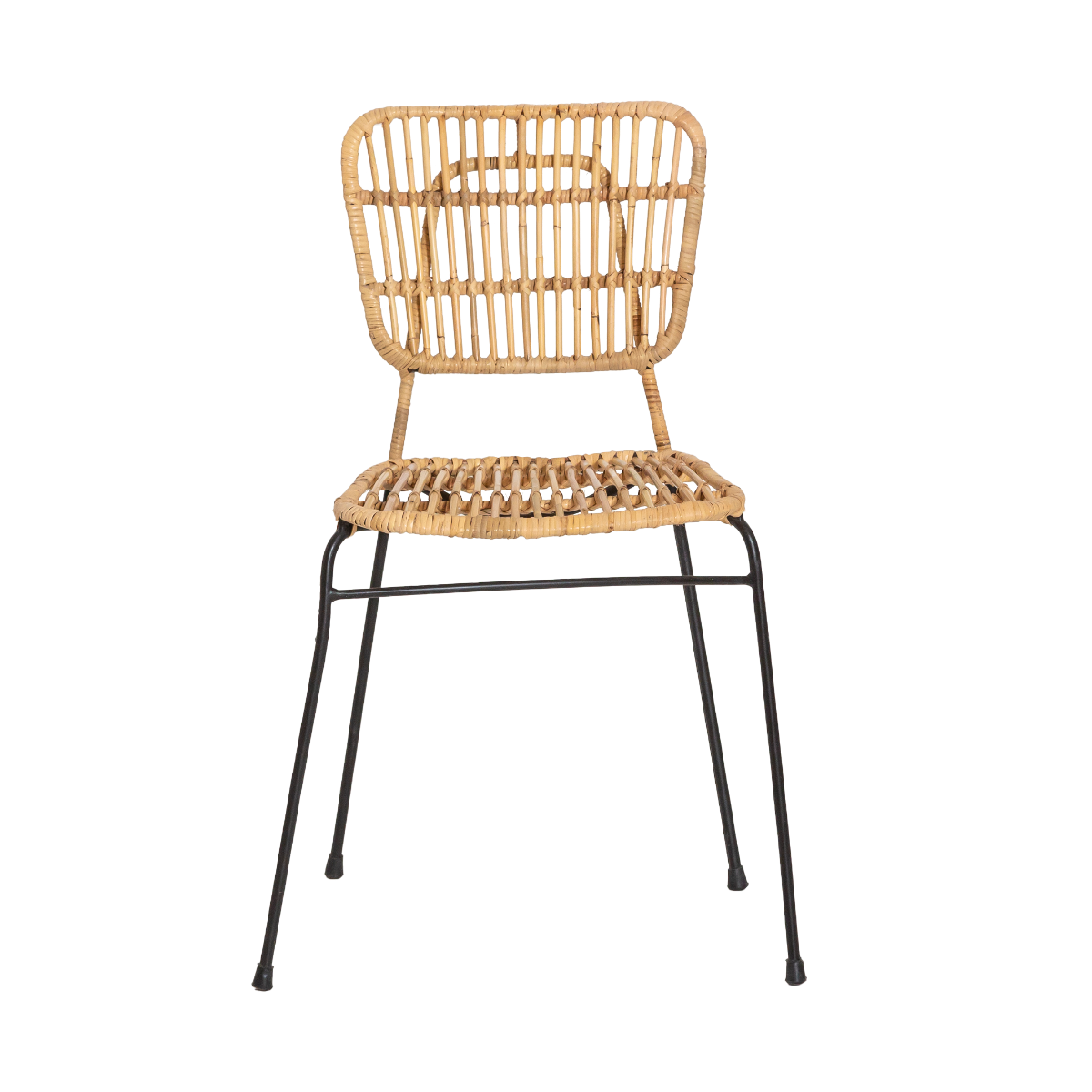 Chaise en rotin et en métal Sélina (lot de 2)