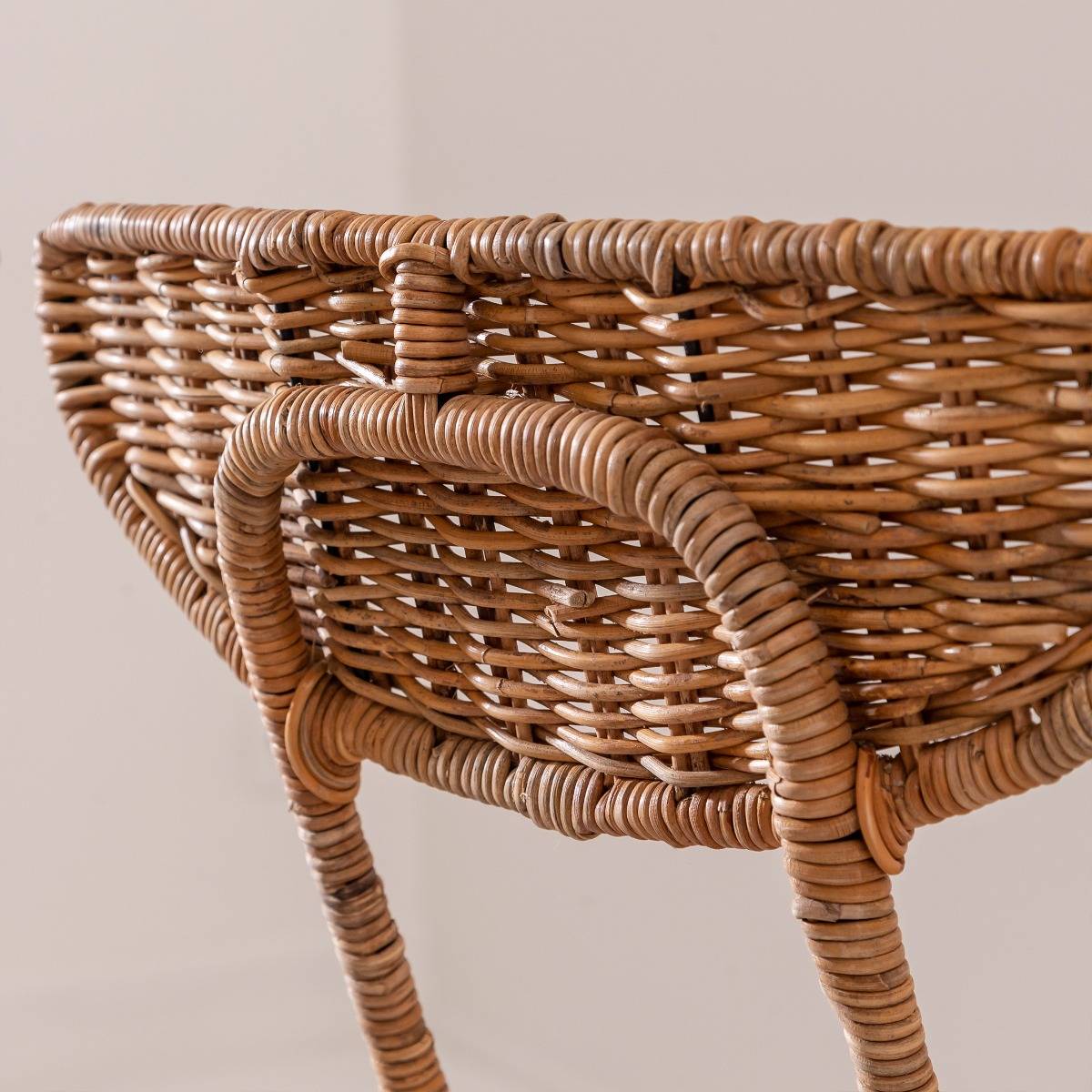 Chaise en rotin et en métal Leila (lot de 2)