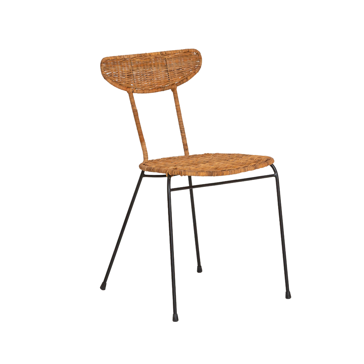 Chaise en rotin et en métal Leila (lot de 2)