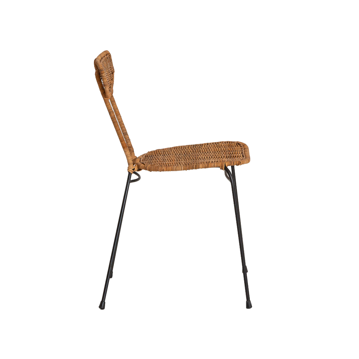Chaise en rotin et en métal Leila (lot de 2)