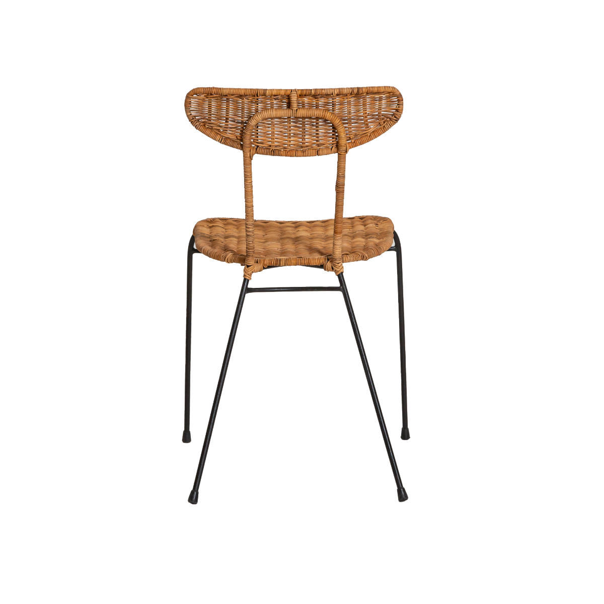 Chaise en rotin et en métal Leila (lot de 2)