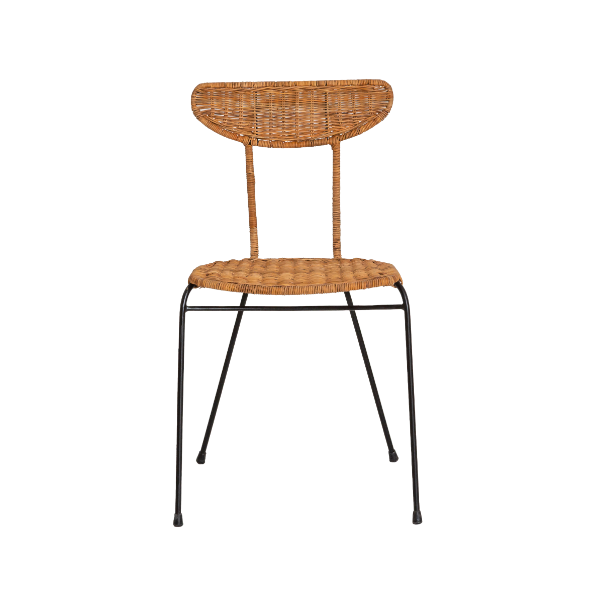 Chaise en rotin et en métal Leila (lot de 2)