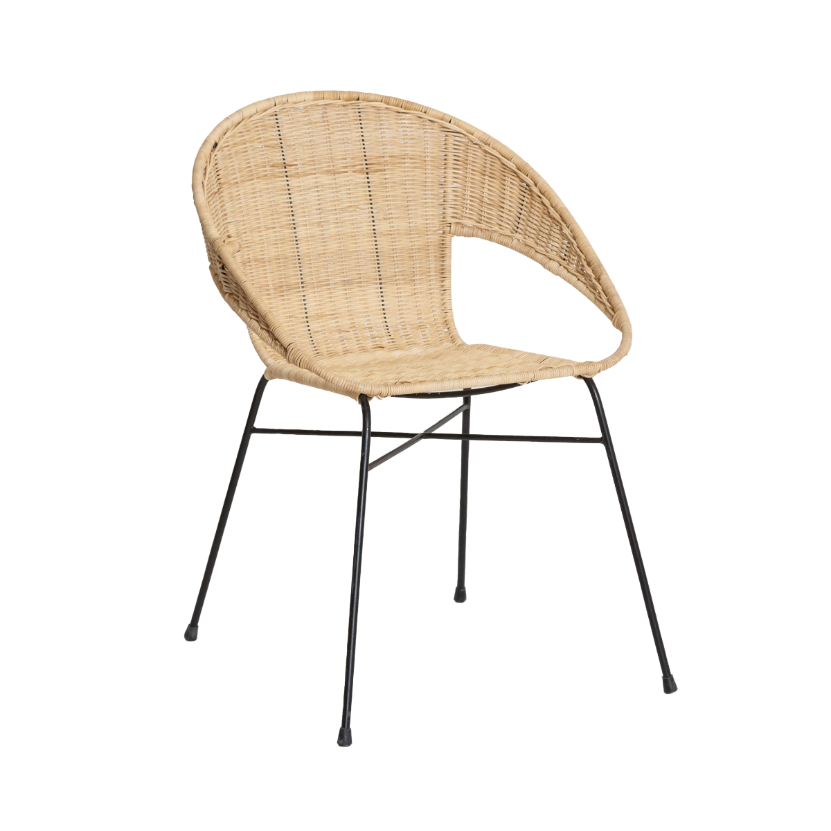 Chaise en rotin et en métal Aurélien