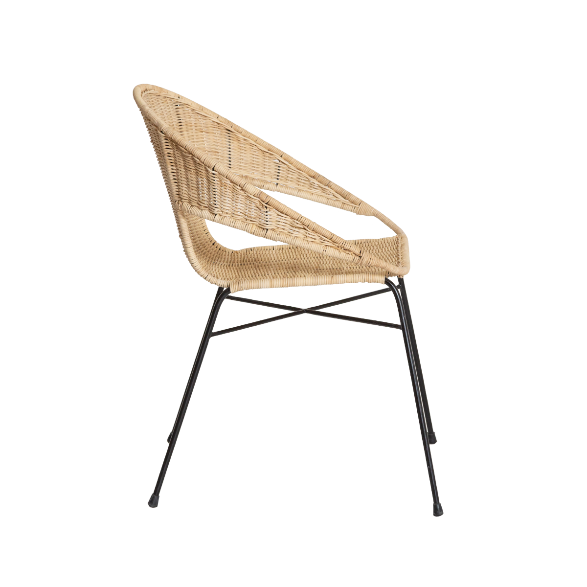 Chaise en rotin et en métal Aurélien