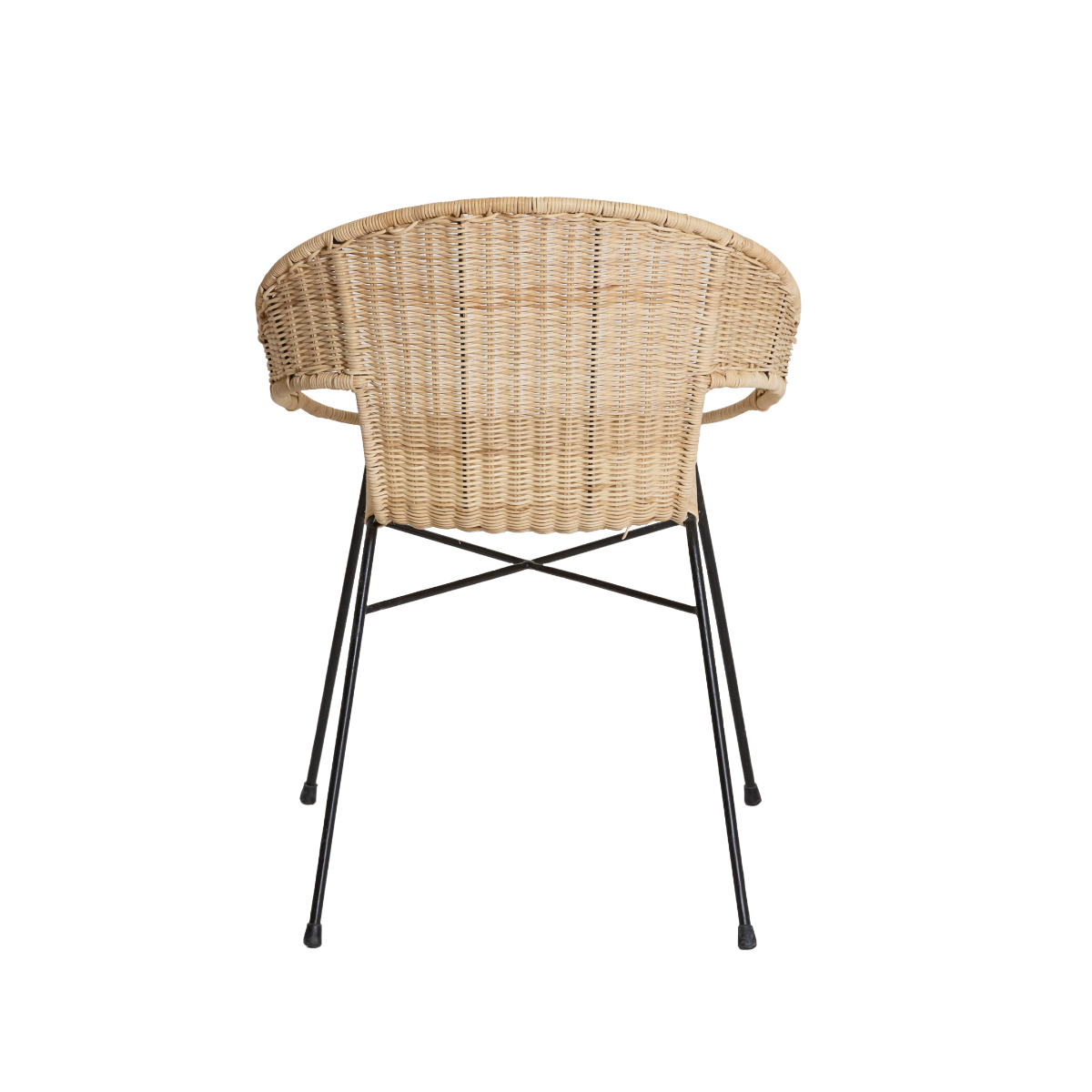 Chaise en rotin et en métal Aurélien