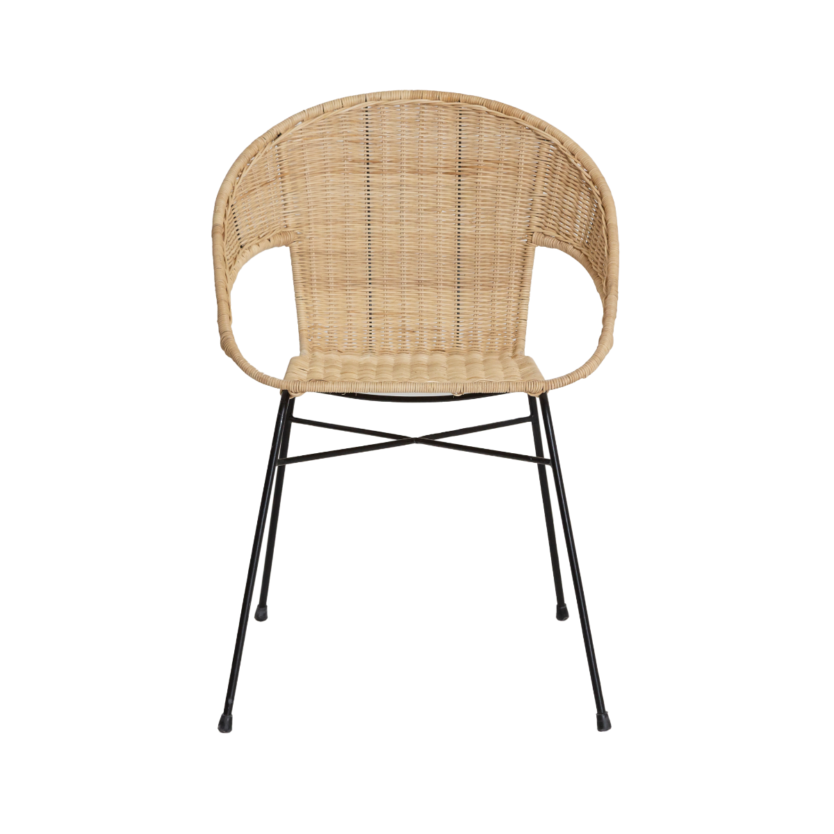 Chaise en rotin et en métal Aurélien