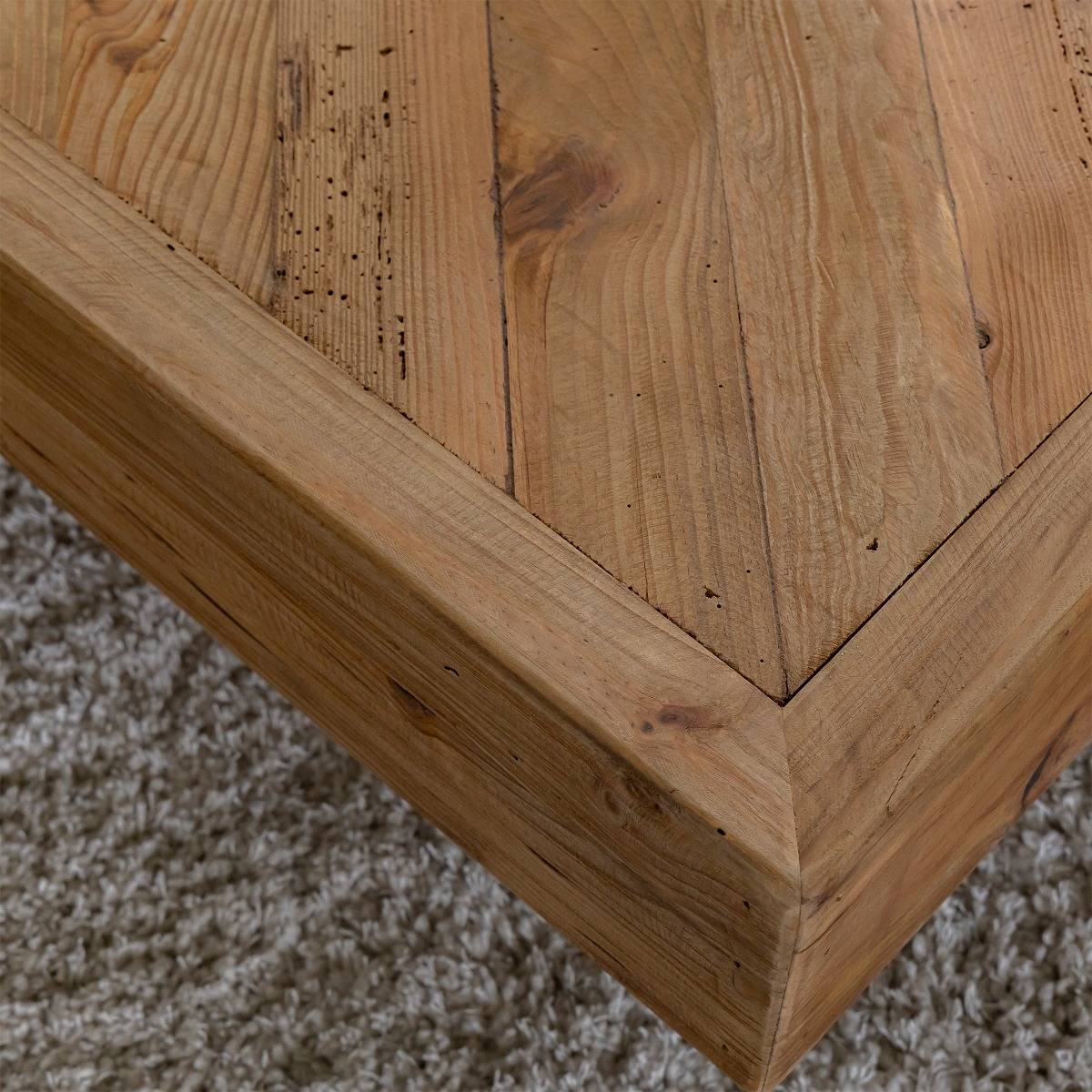 Table basse carrée en bois recyclé Blaise