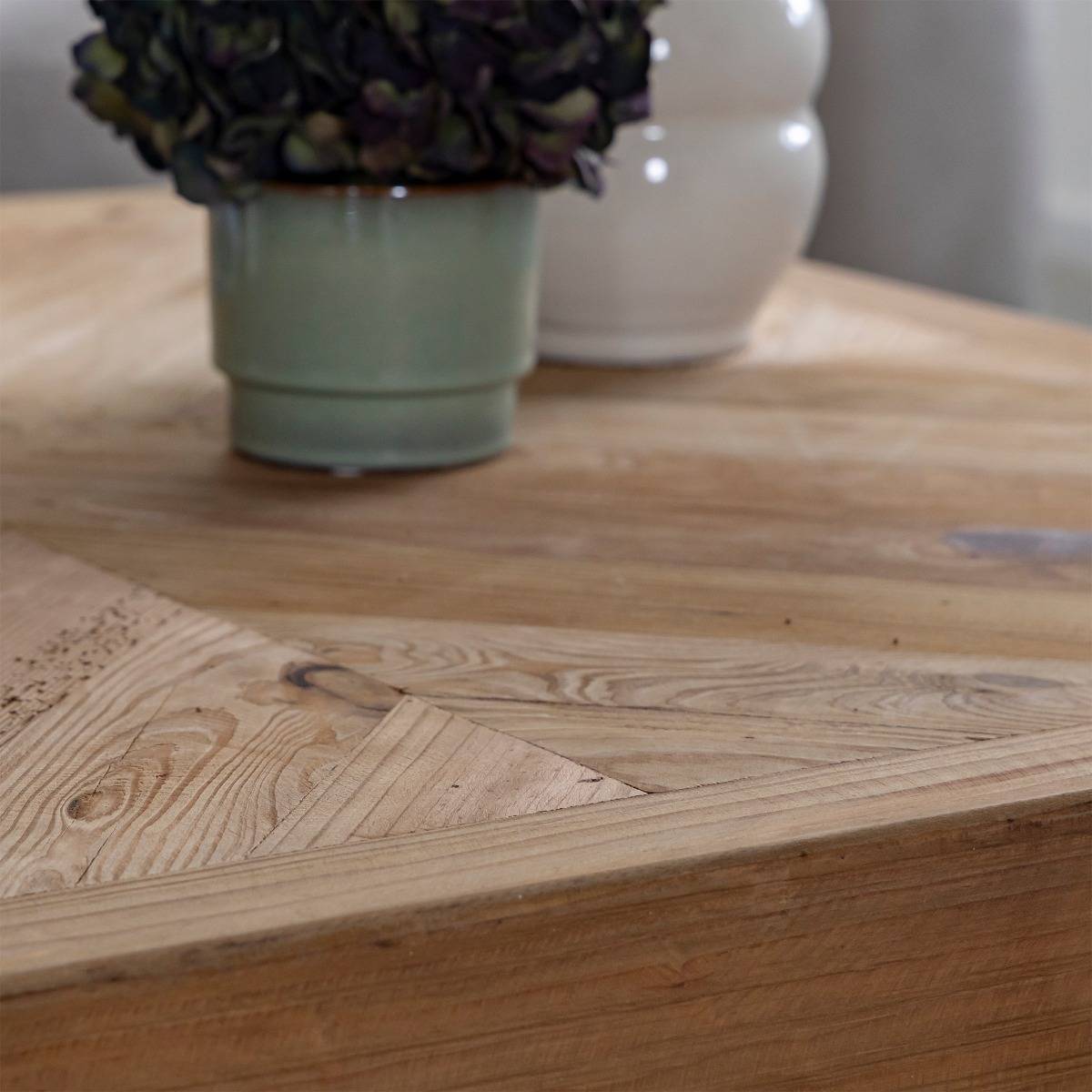 Table basse carrée en bois recyclé Blaise