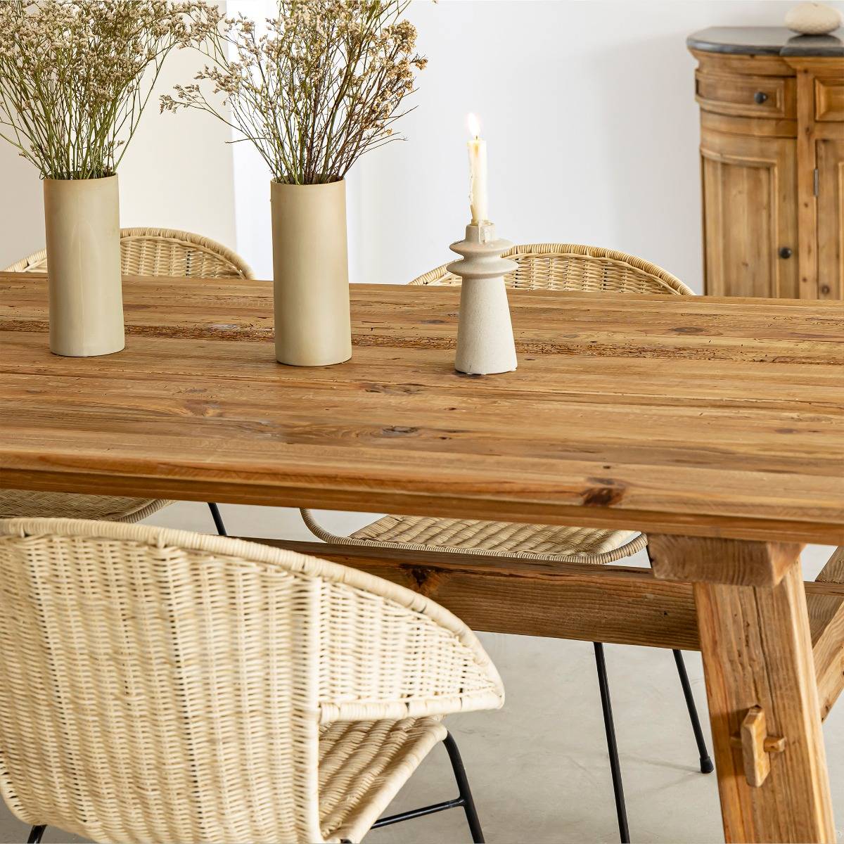 Table à manger en pin recyclé Blaise