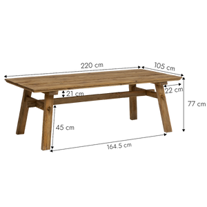 Table à manger en pin recyclé Blaise