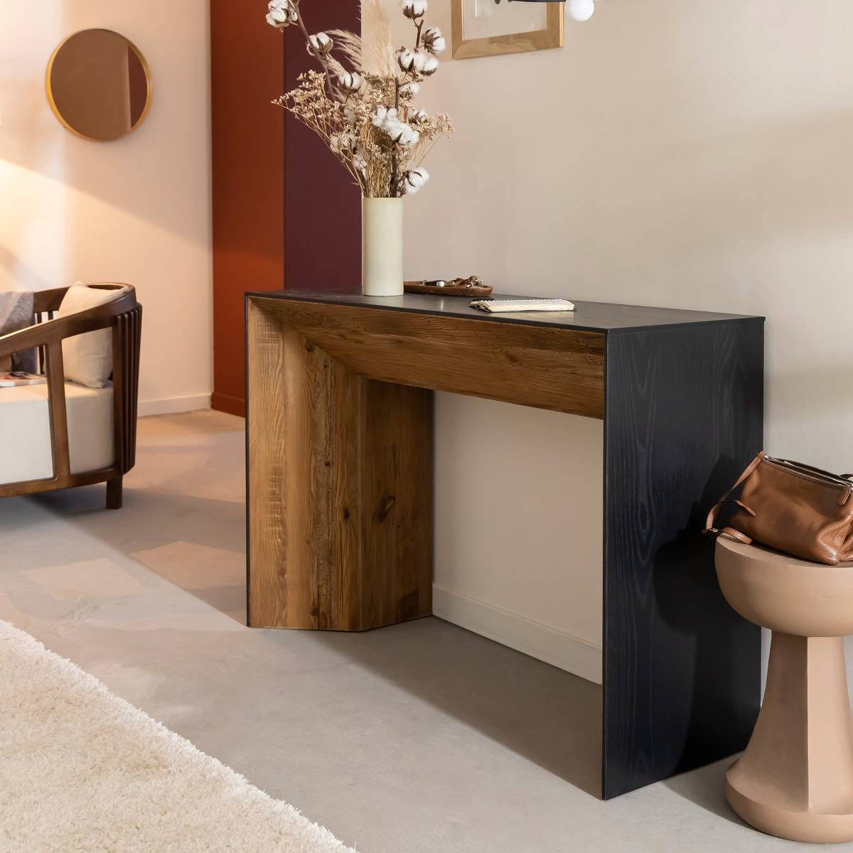Console en pin recyclé Constance