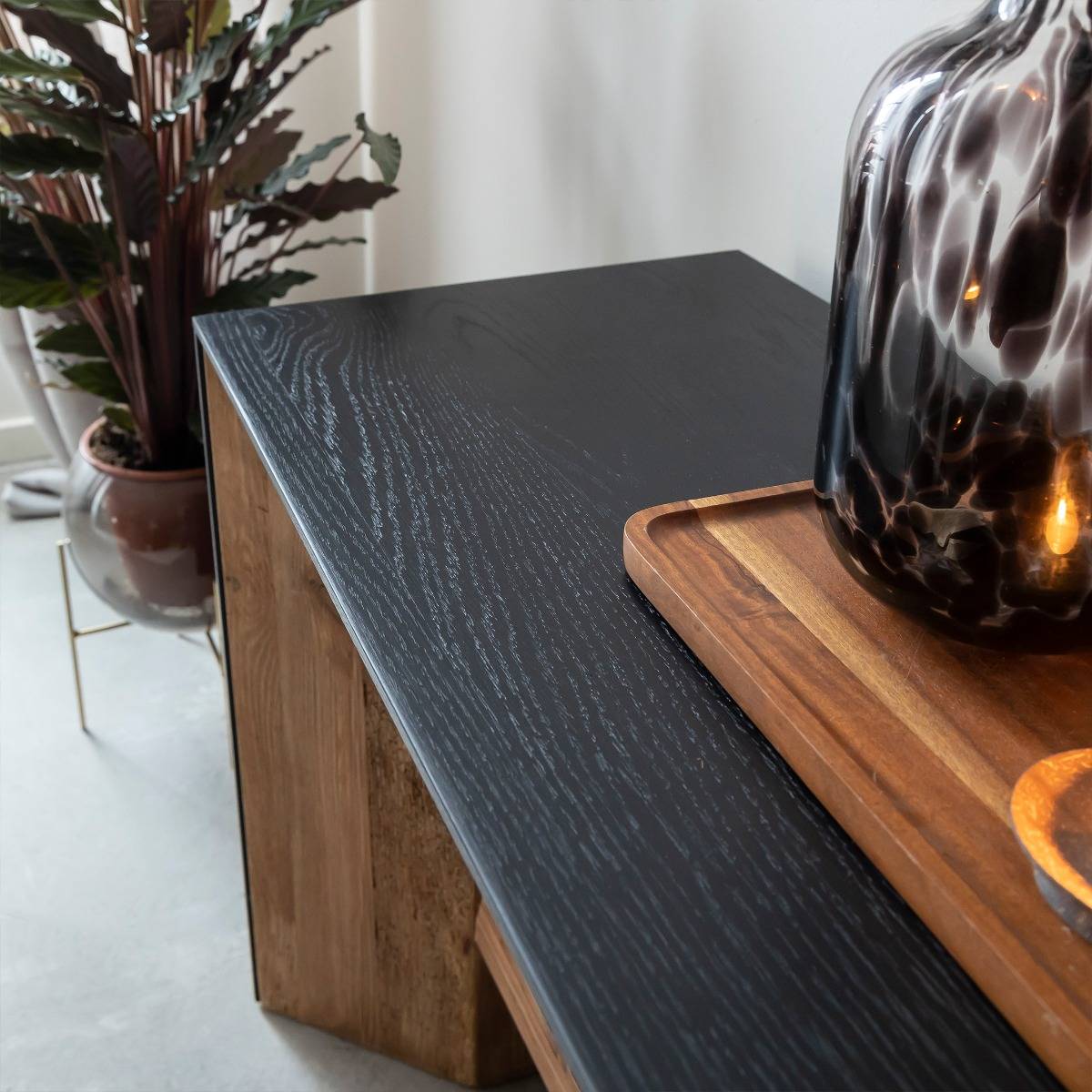 Meuble TV en pin recyclé Constance