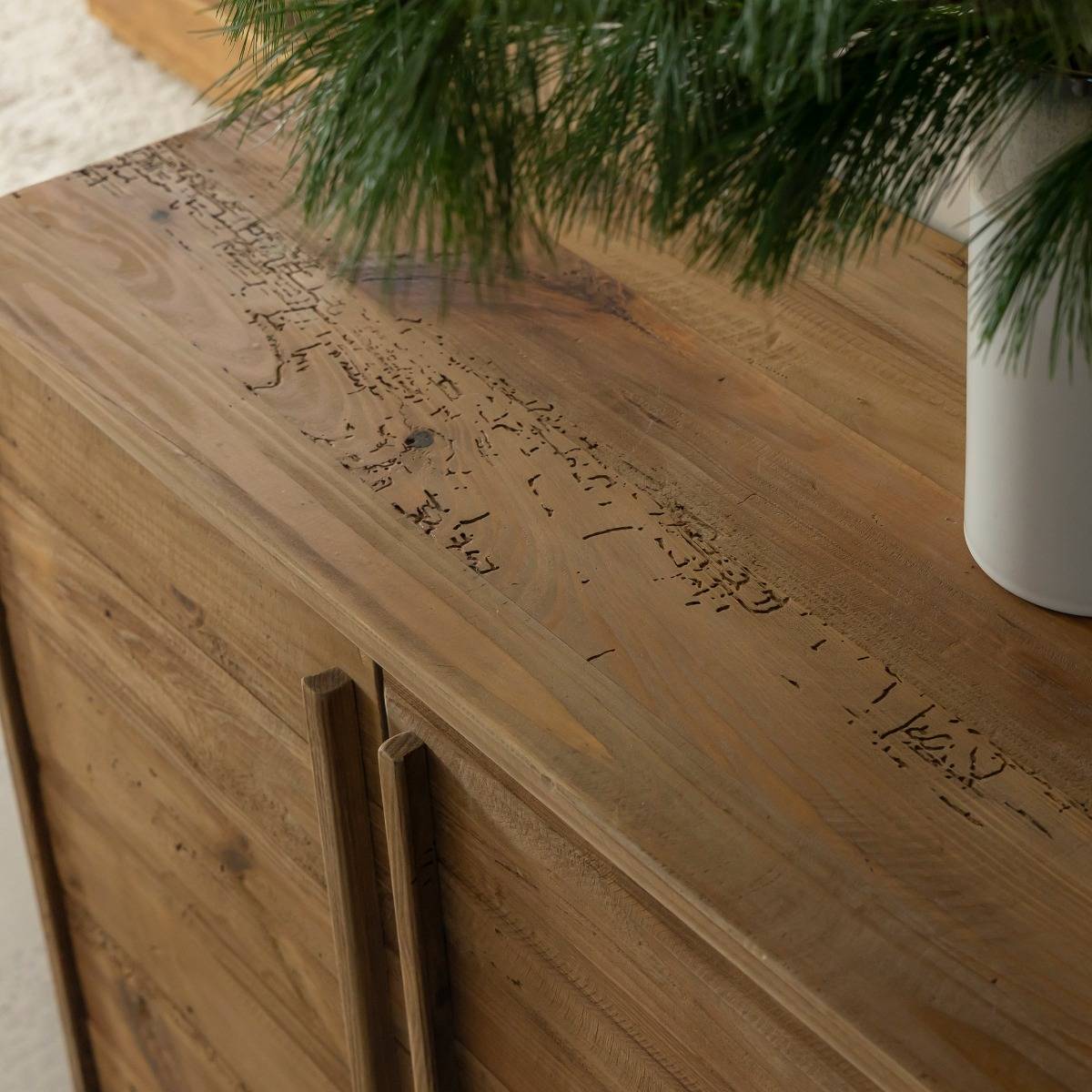 Buffet 4 portes en bois recyclé Blaise