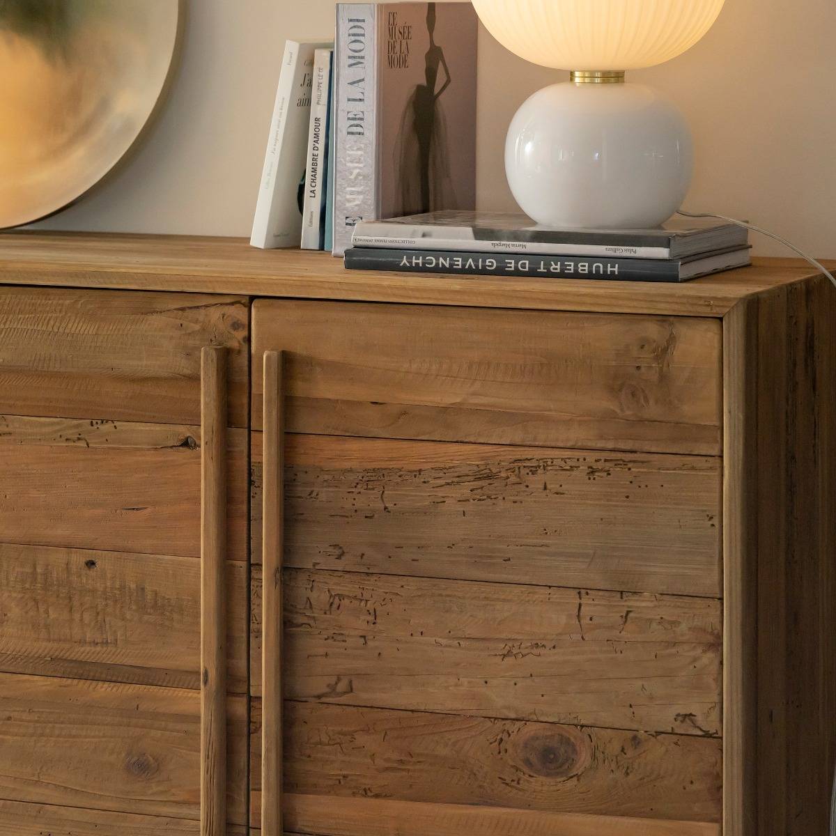 Buffet 4 portes en bois recyclé Blaise