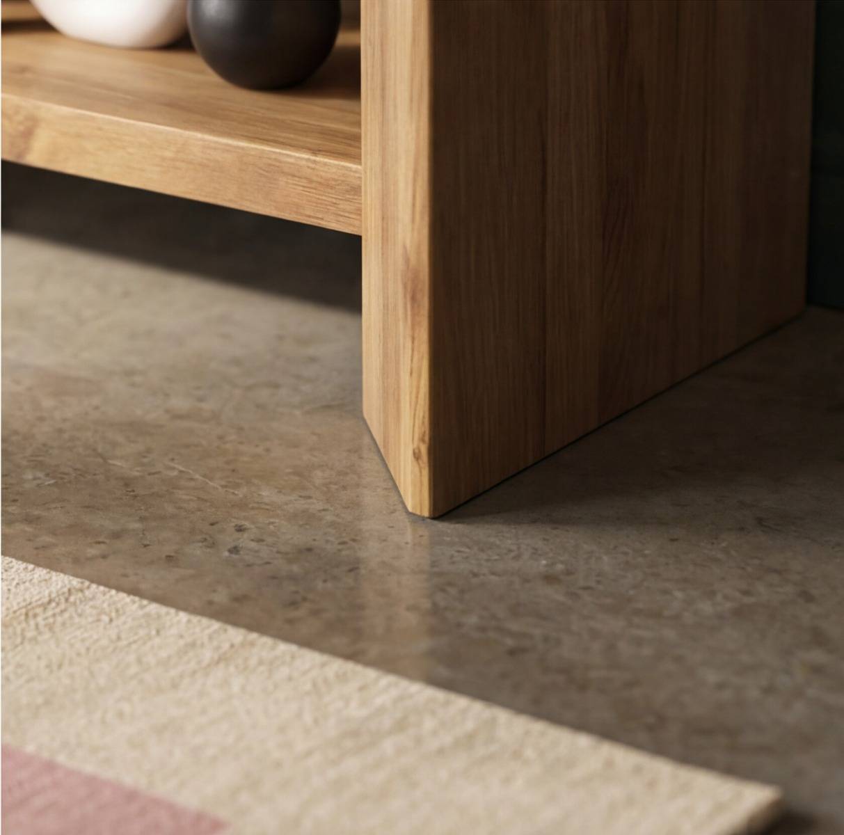 Meuble TV avec niches en bois recyclé Blaise