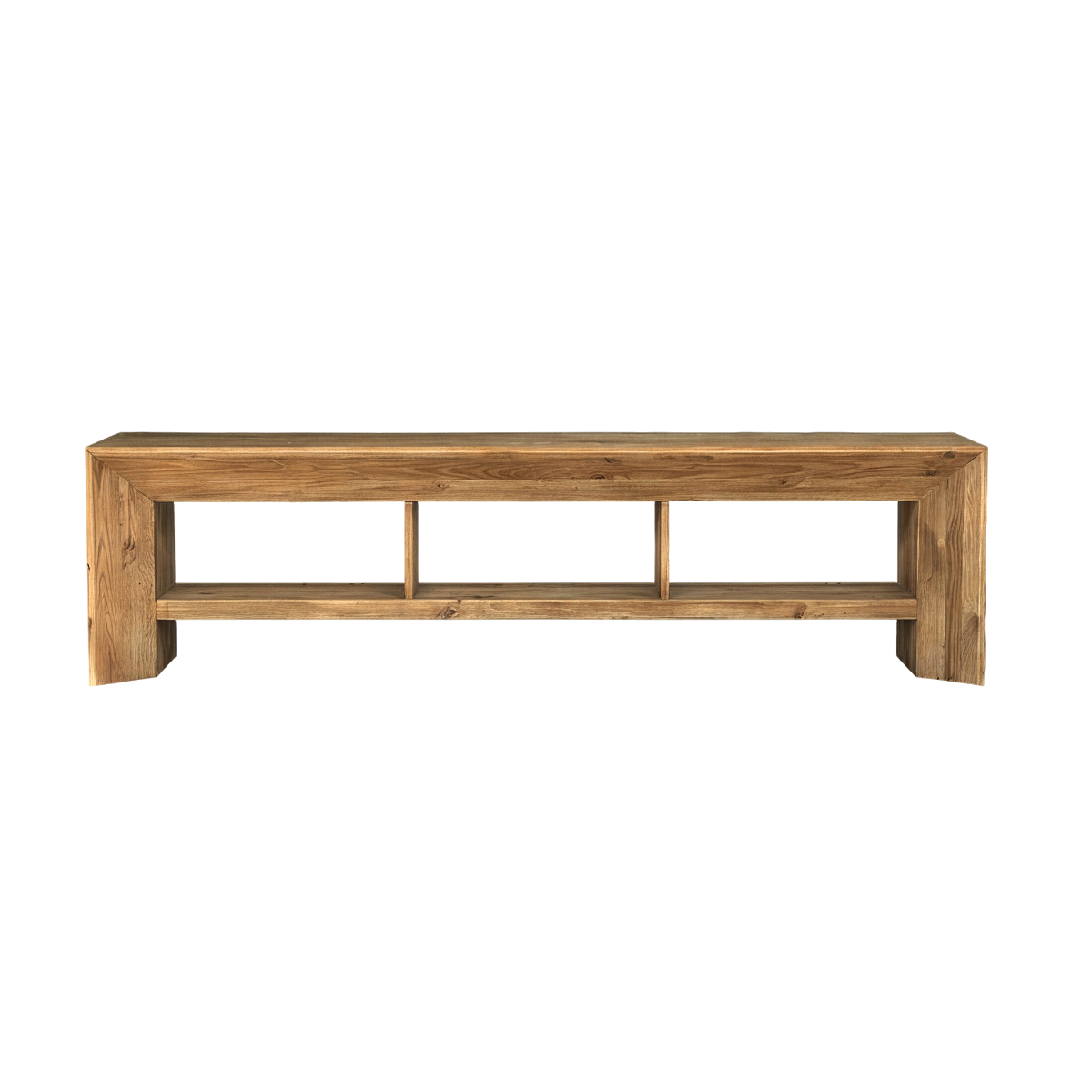 Meuble TV avec niches en bois recyclé Blaise