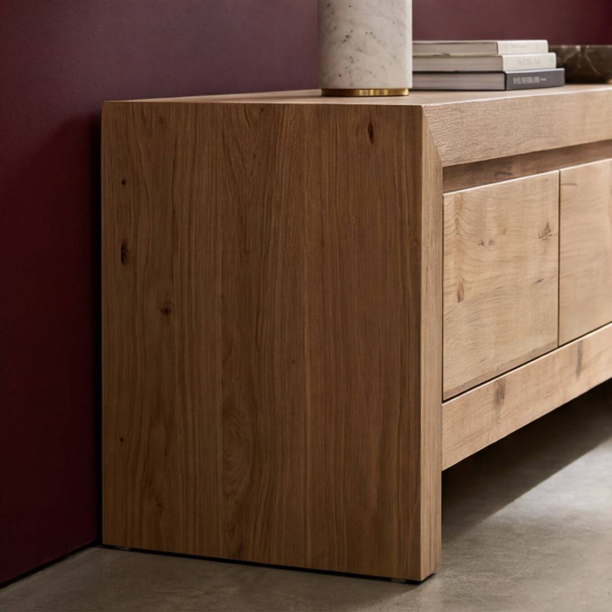 Meuble TV avec tiroirs en bois recyclé Blaise