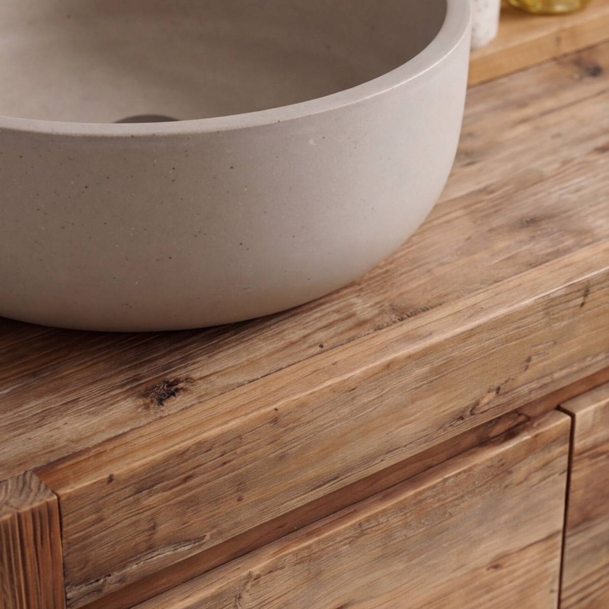 Meuble sous vasque en bois recyclé Blaise