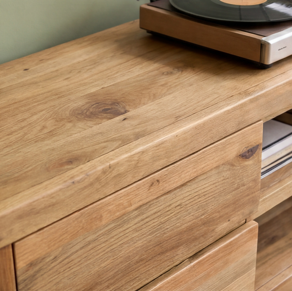 Meuble TV avec tiroirs en bois recyclé Blaise