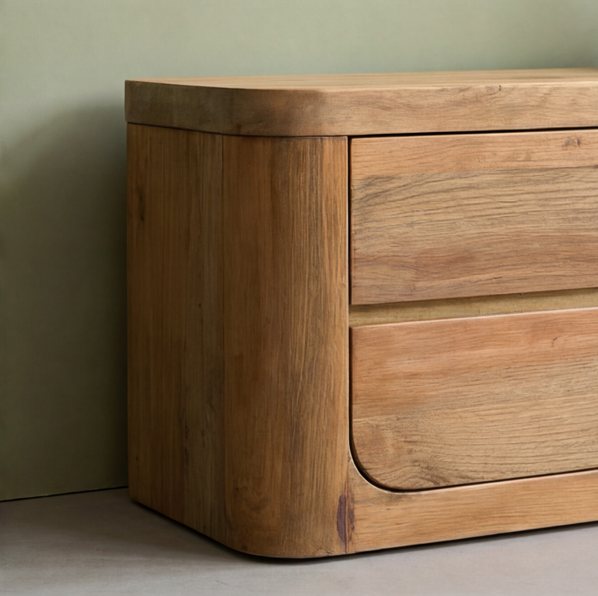 Meuble TV avec tiroirs en bois recyclé Blaise