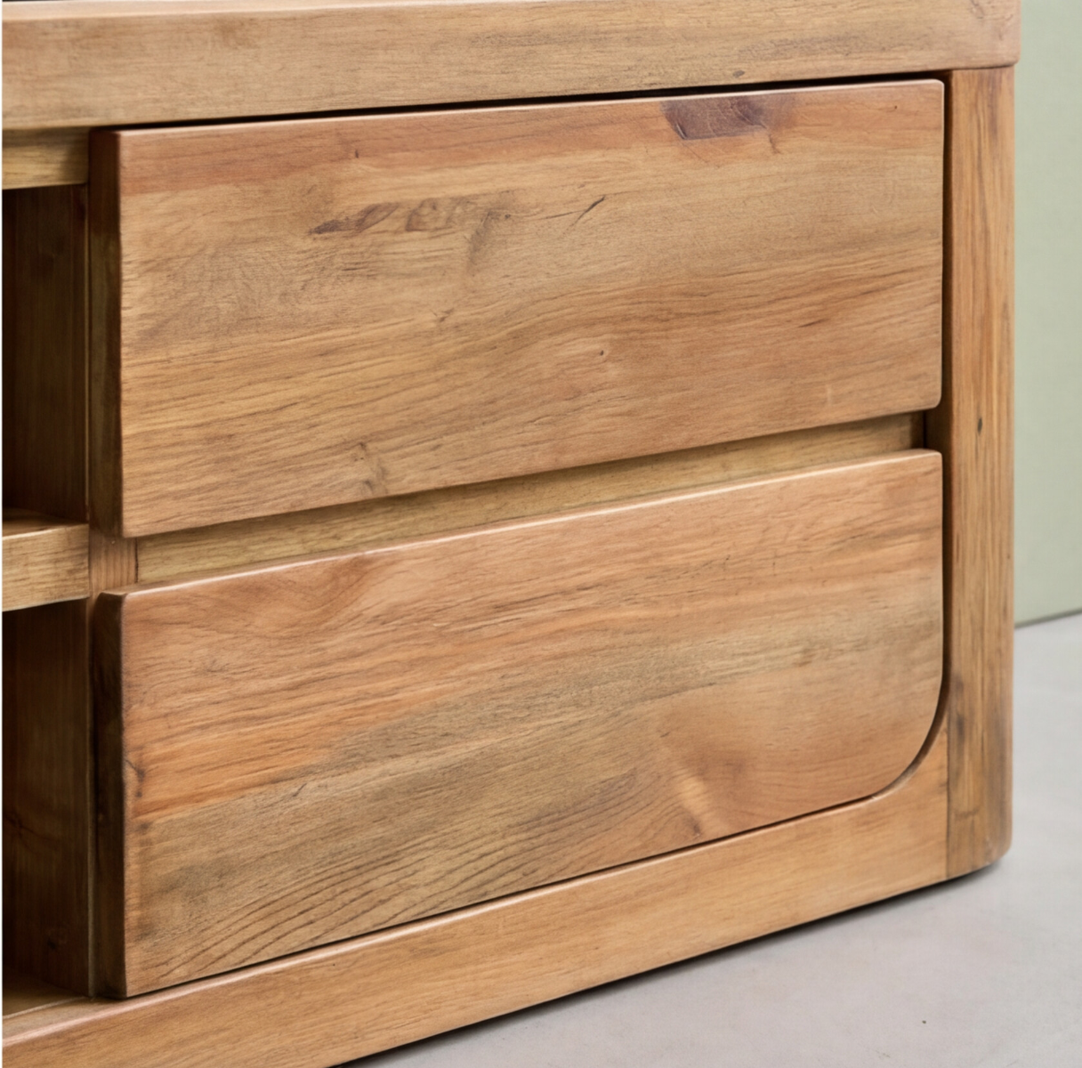 Meuble TV avec tiroirs en bois recyclé Blaise